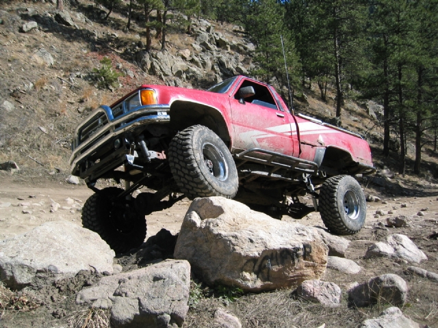 Carnage Canyon - Showing off that solid axle under Zach's 86 Toy